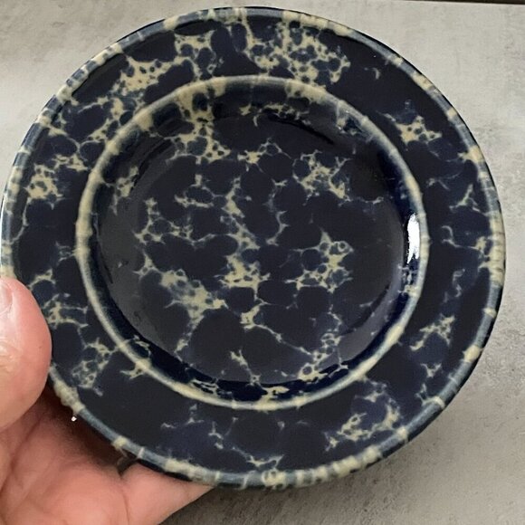 Bennington Potters NewLine Blue Agate Stoneware 6 oz Coffee Cup 5.75" Saucer Set - Picture 5 of 10